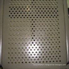 Custom stainless steel perforated plate with holes of various shapes